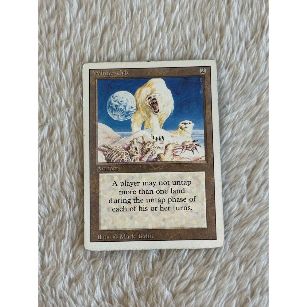 Vintage MTG Revised Edition Winter Orb Rare Artifact 1995 Retro TCG